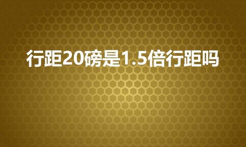 行距20磅是1.5倍行距吗【行间距20磅是几倍行距】