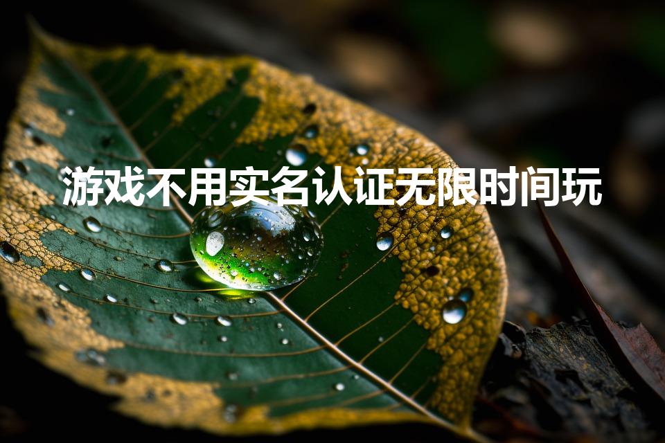 游戏不用实名认证无限时间玩【不用实名认证不限时的游戏】