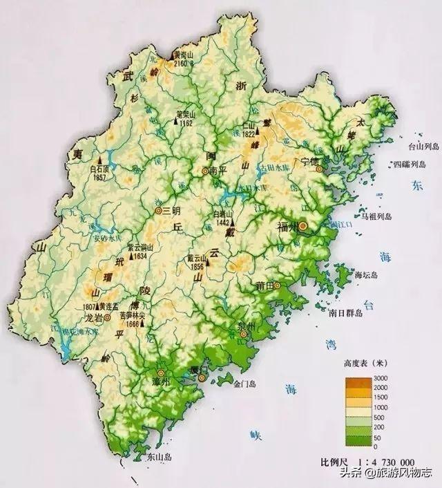 福建最高的山是哪一座【最高峰黄岗山海拔2158米】