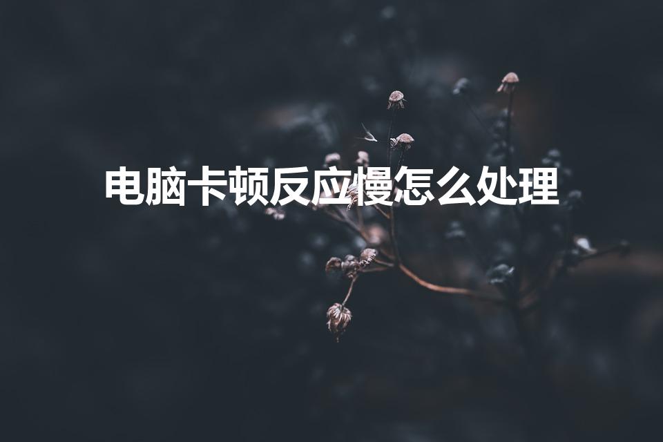 电脑卡顿反应慢怎么处理【电脑卡顿反应慢怎么办】