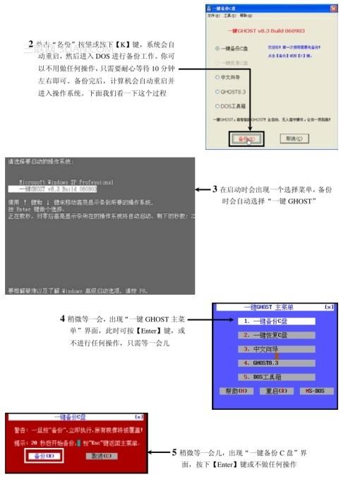 使用一键GHOST工具备份操作系统