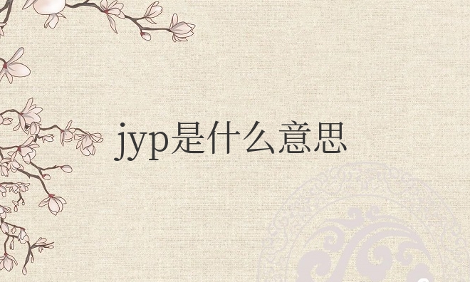 网络词jyp是什么意思【韩国娱乐圈jyp指什么】