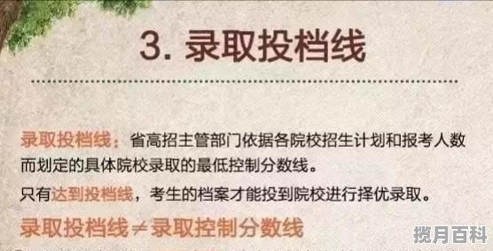 高中提档线和录取线区别,高考分数线投档线什么意思