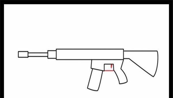 简笔画--如何画冲锋枪,穿越火线炮筒教学 - 小牛游戏