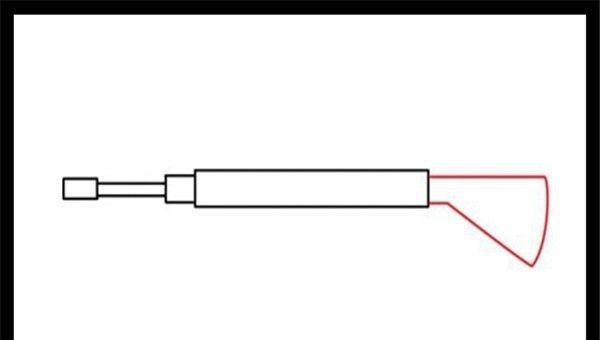 简笔画--如何画冲锋枪,穿越火线炮筒教学 - 小牛游戏