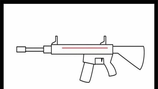 简笔画--如何画冲锋枪,穿越火线炮筒教学 - 小牛游戏