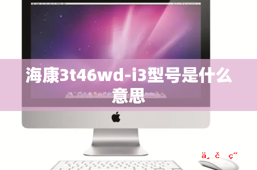 海康3t46wd-i3型号是什么意思