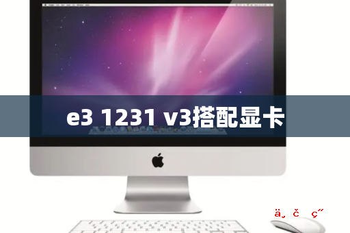 e3 1231 v3搭配显卡