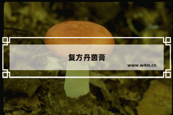 复方丹茵膏