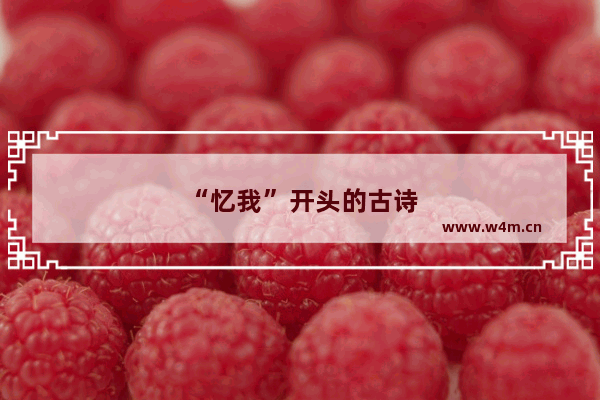 “忆我”开头的古诗