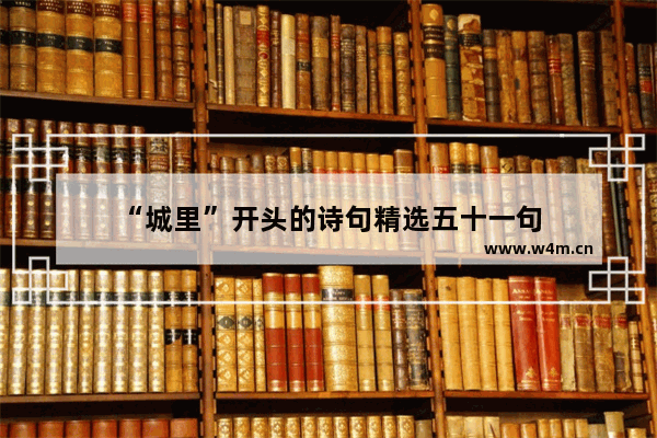 “城里”开头的诗句精选五十一句