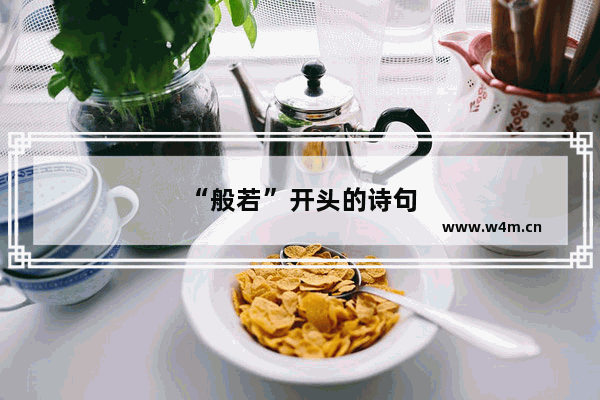 “般若”开头的诗句