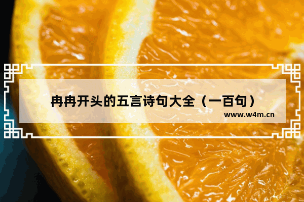 冉冉开头的五言诗句大全（一百句）