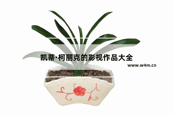 凯蒂·柯丽克的影视作品大全