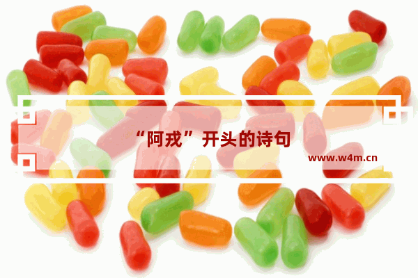 “阿戎”开头的诗句