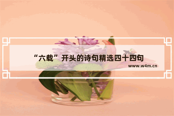 “六载”开头的诗句精选四十四句