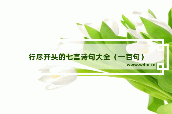 行尽开头的七言诗句大全（一百句）