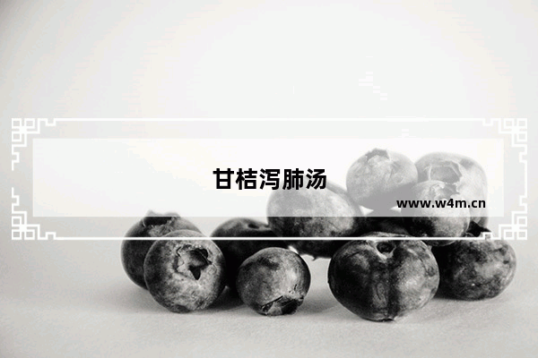 甘桔泻肺汤