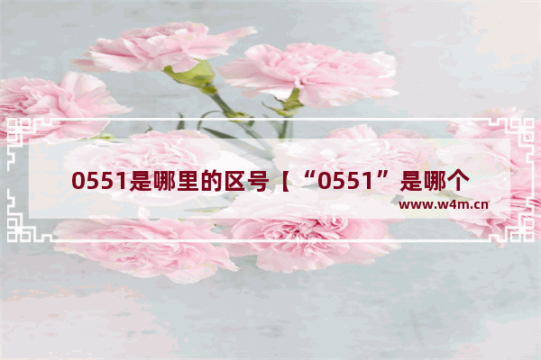 0551是哪里的区号【“0551”是哪个城市的区号】