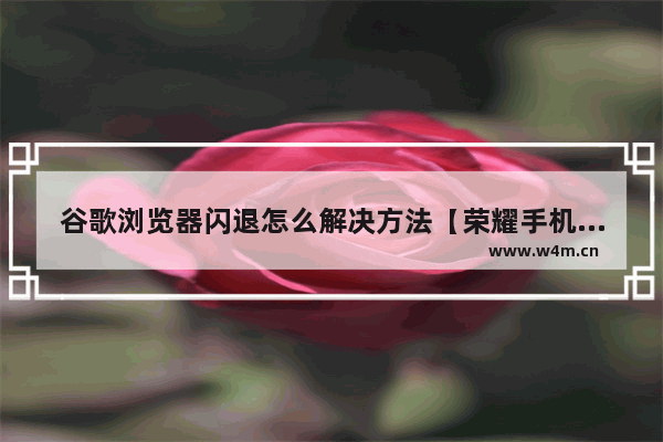 谷歌浏览器闪退怎么解决方法【荣耀手机打开谷歌浏览器闪退原因】