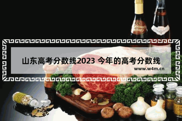 山东高考分数线2023 今年的高考分数线山东的