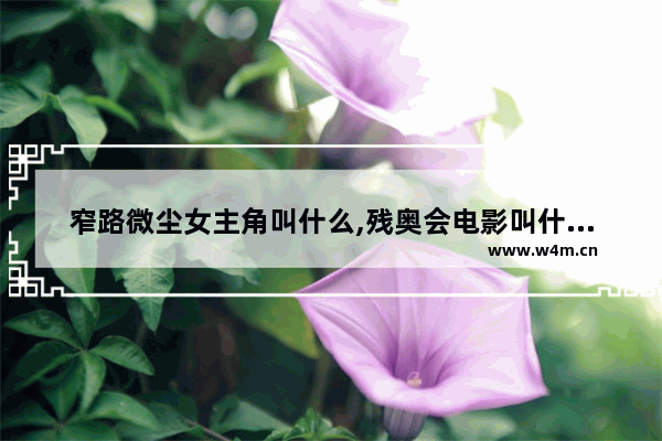 窄路微尘女主角叫什么,残奥会电影叫什么名字