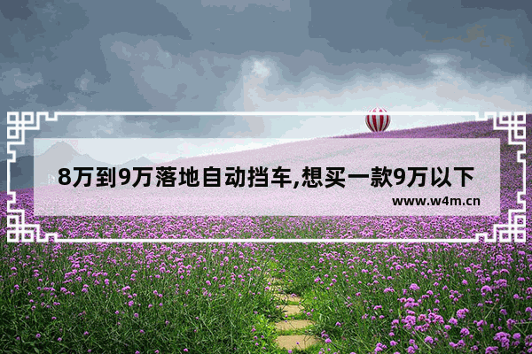 8万到9万落地自动挡车,想买一款9万以下的自动档车 选哪一款较好?请各位大侠费心了 谢谢