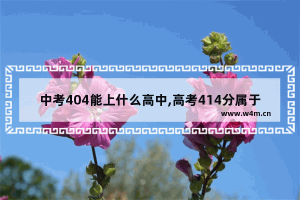 中考404能上什么高中,高考414分属于几本