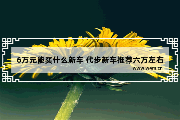 6万元能买什么新车 代步新车推荐六万左右有哪些