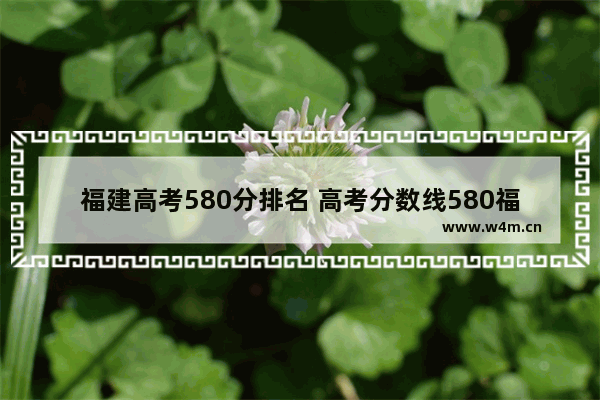 福建高考580分排名 高考分数线580福建省