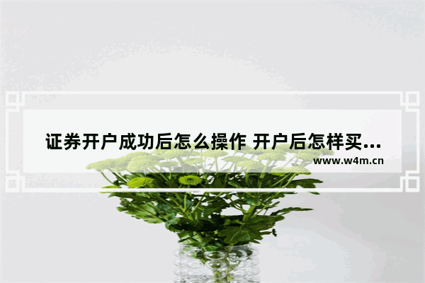 证券开户成功后怎么操作 开户后怎样买股票