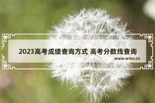 2023高考成绩查询方式 高考分数线查询方式有几种