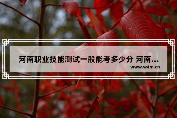 河南职业技能测试一般能考多少分 河南事业单位工勤考试多少分能过