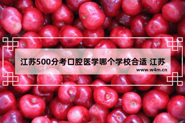 江苏500分考口腔医学哪个学校合适 江苏高考分数线口腔医学