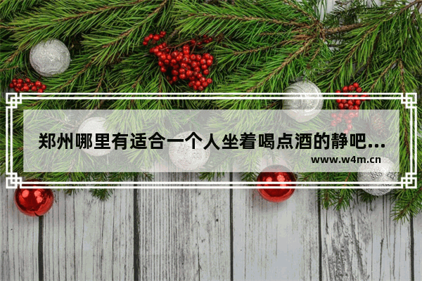 郑州哪里有适合一个人坐着喝点酒的静吧 最好有乐队或驻唱的 郑东新区美食推荐适合喝酒