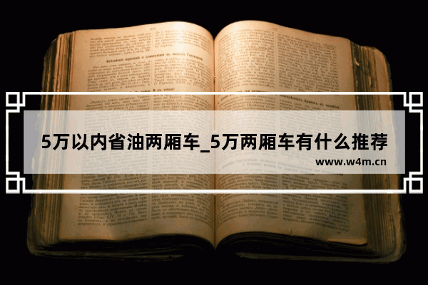 5万以内省油两厢车_5万两厢车有什么推荐