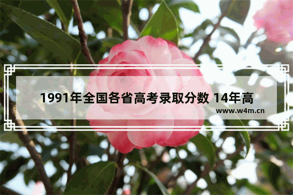 1991年全国各省高考录取分数 14年高考分数线排名