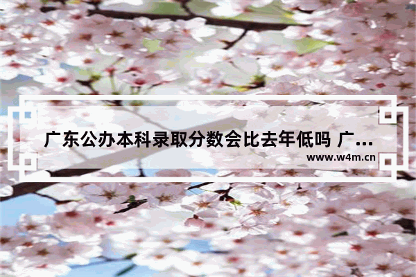 广东公办本科录取分数会比去年低吗 广东高考分数线降降降