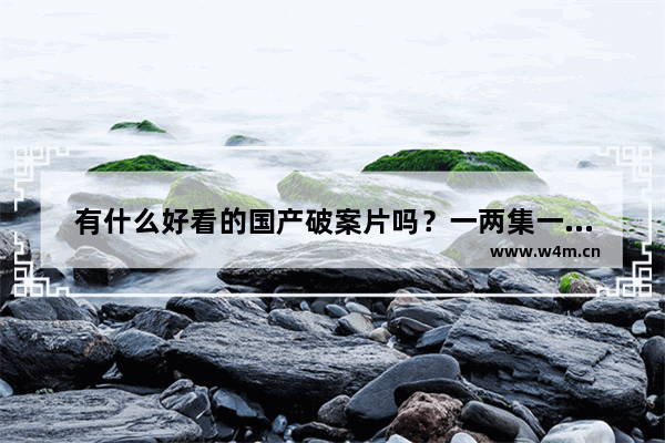 有什么好看的国产破案片吗？一两集一个故事的 港台的不要 最新电影悬疑剧推荐国产剧有哪些