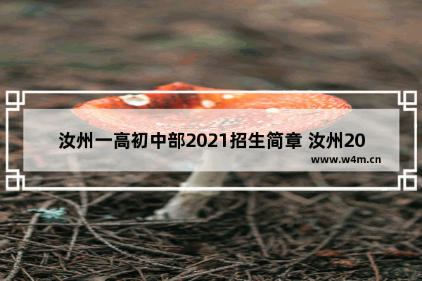 汝州一高初中部2021招生简章 汝州2021年高考分数线