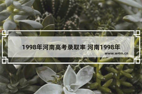 1998年河南高考录取率 河南1998年高考分数线