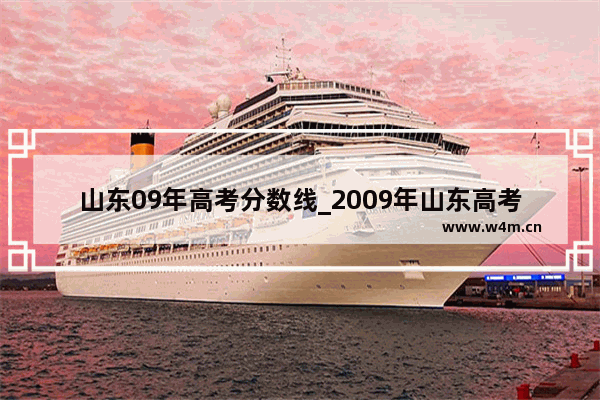 山东09年高考分数线_2009年山东高考分数线