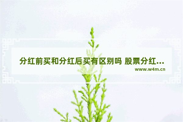 分红前买和分红后买有区别吗 股票分红前买和分红后买一样吗