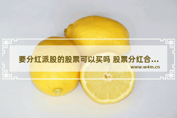 要分红派股的股票可以买吗 股票分红合适吗?