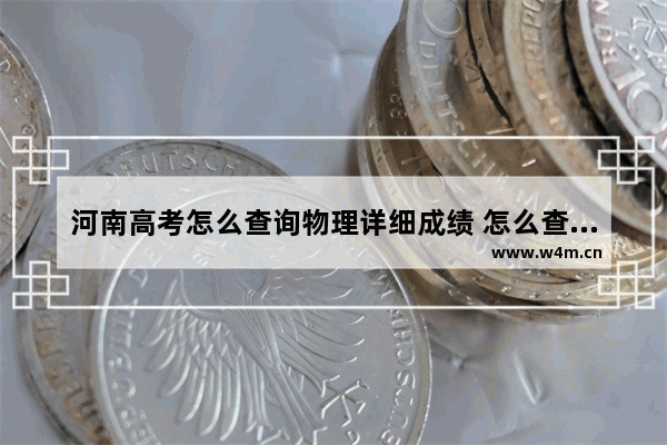 河南高考怎么查询物理详细成绩 怎么查高考分数线河南大学