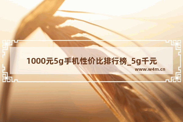 1000元5g手机性价比排行榜_5g千元机最好的推荐