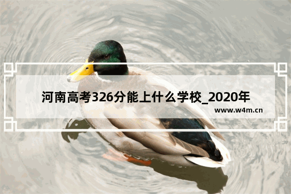 河南高考326分能上什么学校_2020年理科326分能上什么大学