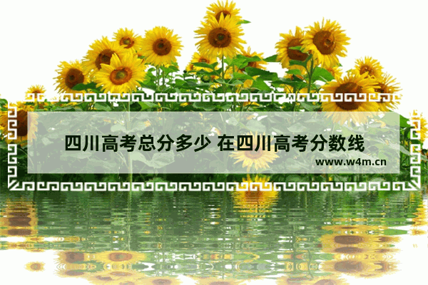 四川高考总分多少 在四川高考分数线