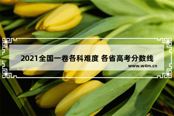 2021全国一卷各科难度 各省高考分数线难度表最新