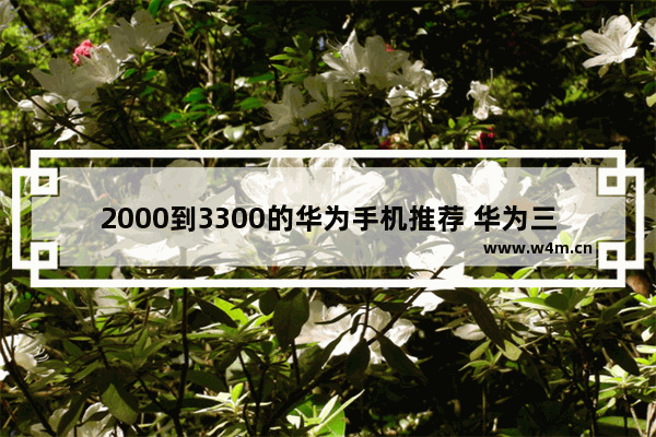 2000到3300的华为手机推荐 华为三千元手机推荐